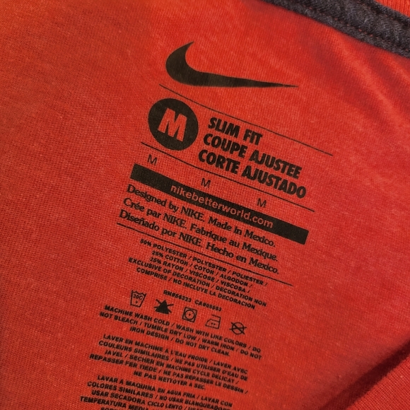 Nike Washington Nationals Slim Fit Red T-shirt Size M Perfect For Game Day - Picture 6 of 8